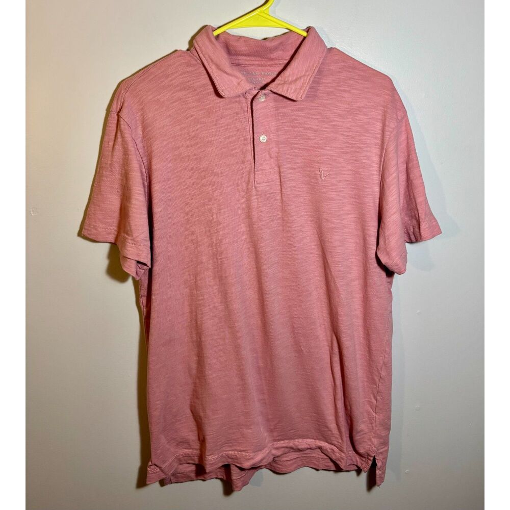 American Eagle Men’s Polo Shirt Pink Super Soft Standard Fit Size M Medium